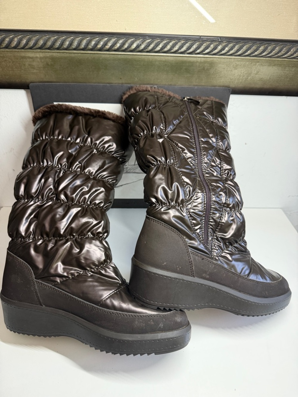 Pajar Womens Chocolate Brown Waterproof Winter Boots Women's Size 8 - Picture 12 of 16